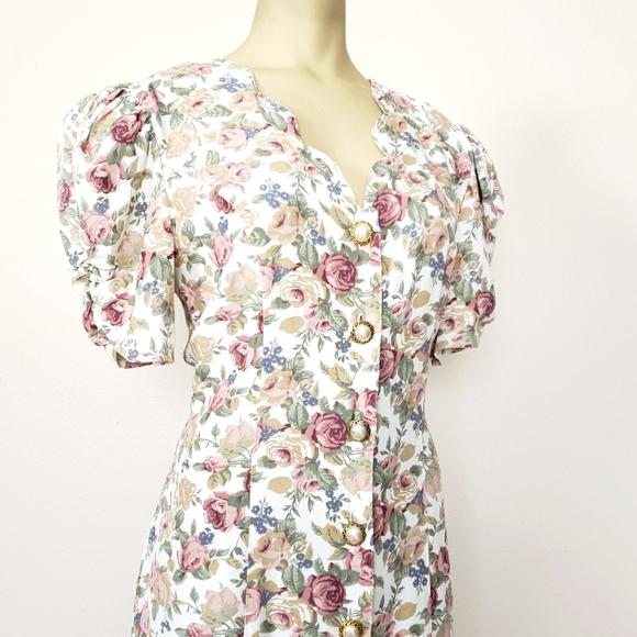 VTG Floral Button Down Dress - Picture 6 of 11